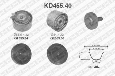SNR kd45540 -  Комплект ремня ГРМ