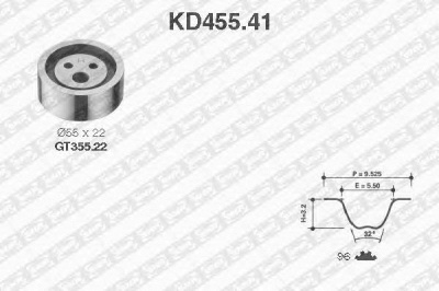 SNR kd45541 -  Комплект ремня ГРМ