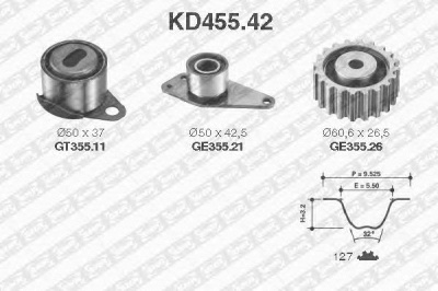 SNR kd45542 -  Комплект ремня ГРМ