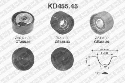 SNR kd45545 -  Комплект ремня ГРМ