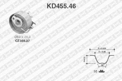 SNR kd45546 -  Комплект ремня ГРМ