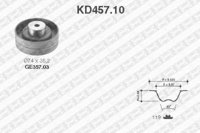 SNR kd45710 -  Комплект ремня ГРМ