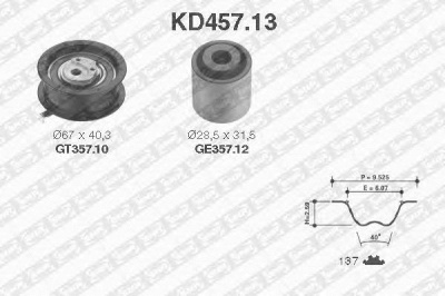 SNR kd45713 -  Комплект ремня ГРМ