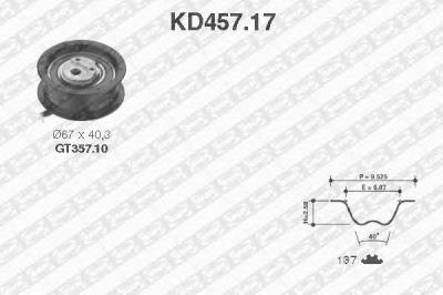 SNR kd45717 -  Комплект ремня ГРМ