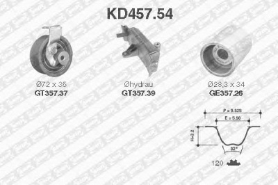 SNR kd45754 -  Комплект ремня ГРМ
