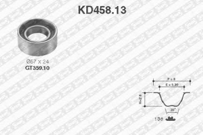 SNR kd45813 -  Комплект ремня ГРМ