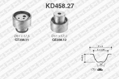 SNR kd45827 -  Комплект ремня ГРМ
