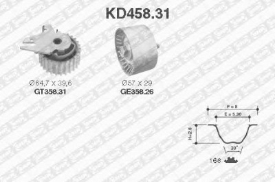 SNR kd45831 -  Комплект ремня ГРМ