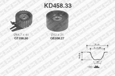 SNR kd45833 -  Комплект ремня ГРМ