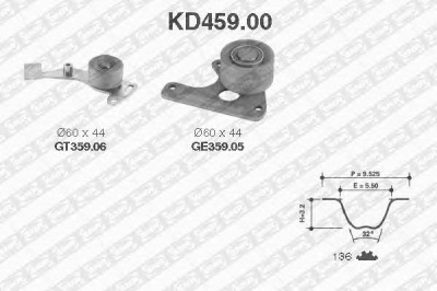 SNR kd45900 -  Комплект ремня ГРМ