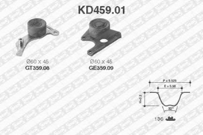 SNR kd45901 -  Комплект ремня ГРМ