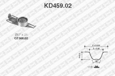 SNR kd45902 -  Комплект ремня ГРМ