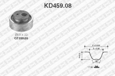 SNR kd45908 -  Комплект ремня ГРМ