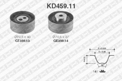 SNR kd45911 -  Комплект ремня ГРМ