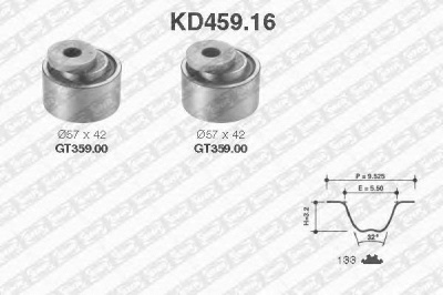 SNR kd45916 -  Комплект ремня ГРМ