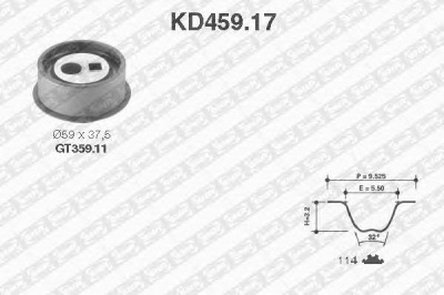 SNR kd45917 -  Комплект ремня ГРМ