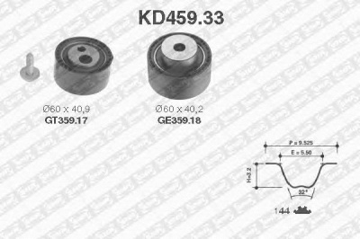 SNR kd45933 -  Комплект ремня ГРМ