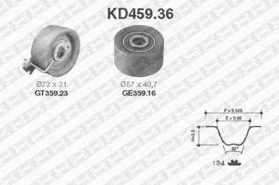 SNR kd45936 -  Комплект ремня ГРМ