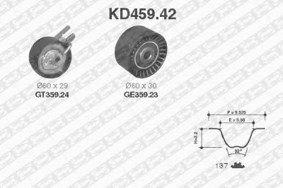 SNR kd45942 -  Комплект ремня ГРМ