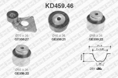SNR kd45946 -  Комплект ремня ГРМ