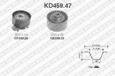 SNR kd45947 -  Комплект ремня ГРМ