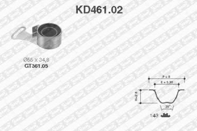 SNR kd46102 -  Комплект ремня ГРМ