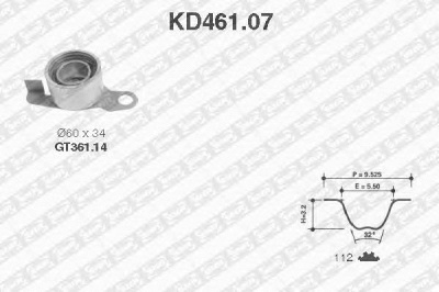 SNR kd46107 -  Комплект ремня ГРМ