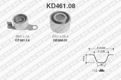 SNR kd46108 -  Комплект ремня ГРМ