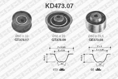 SNR kd47307 -  Комплект ремня ГРМ