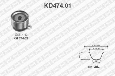 SNR kd47401 -  Комплект ремня ГРМ