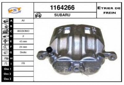 SNRA 1164266 -  Тормозной суппорт