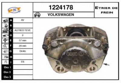 SNRA 1224178 - Тормозной суппорт