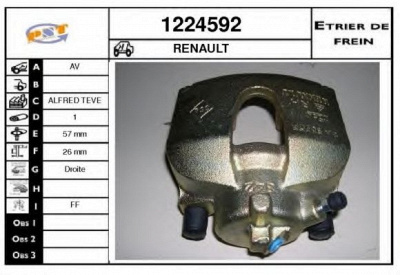 SNRA 1224592 - Тормозной суппорт