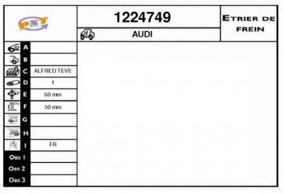 SNRA 1224749 -  Тормозной суппорт