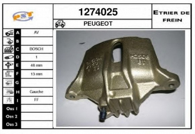 SNRA 1274025 -  Тормозной суппорт
