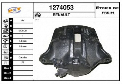 SNRA 1274053 - Тормозной суппорт