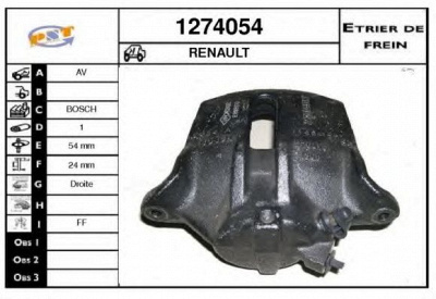 SNRA 1274054 -  Тормозной суппорт