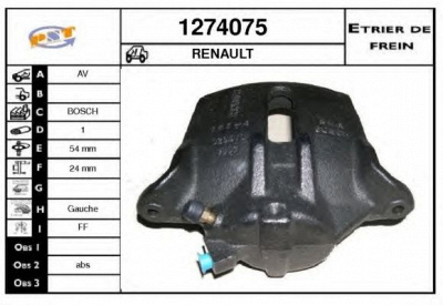 SNRA 1274075 - Тормозной суппорт