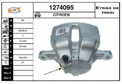 SNRA 1274095 - Тормозной суппорт