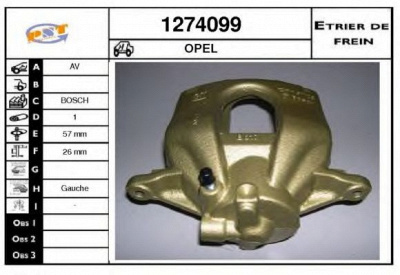 SNRA 1274099 - Тормозной суппорт