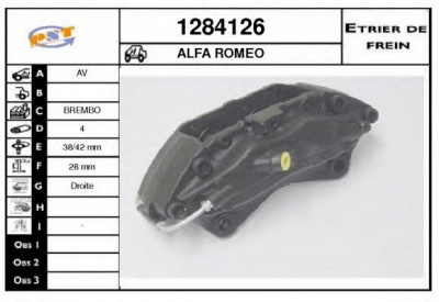 SNRA 1284126 - Тормозной суппорт