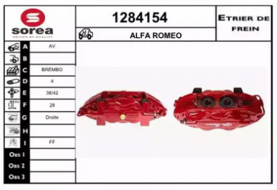 SNRA 1284154 -  Тормозной суппорт