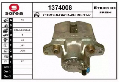 SNRA 1374008 -  Тормозной суппорт