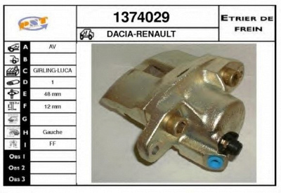 SNRA 1374029 - Тормозной суппорт