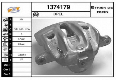SNRA 1374179 - Тормозной суппорт
