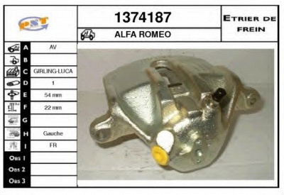SNRA 1374187 - Тормозной суппорт