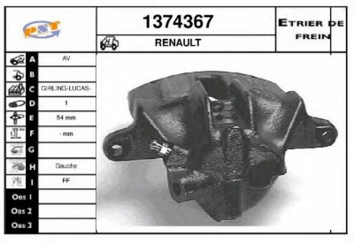 SNRA 1374367 - Тормозной суппорт