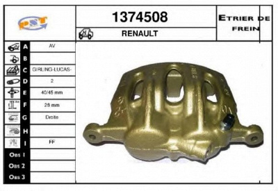 SNRA 1374508 - Тормозной суппорт