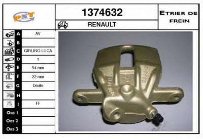 SNRA 1374632 -  Тормозной суппорт