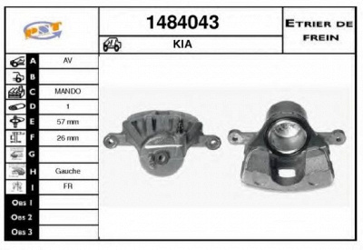SNRA 1484043 - Тормозной суппорт